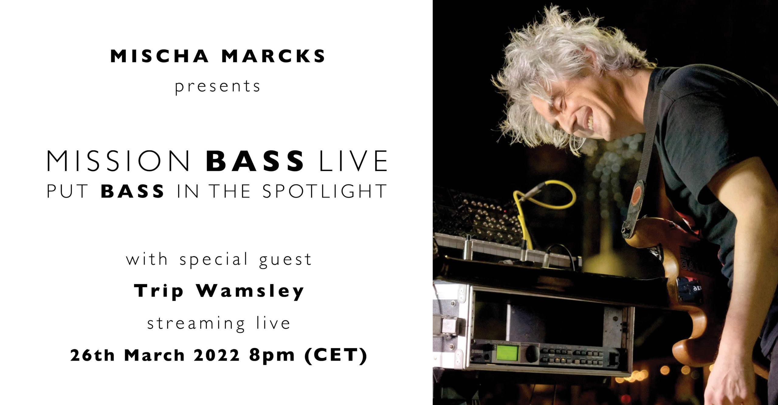 Mission bass live Trip Wamsley solo bass education live streaming
