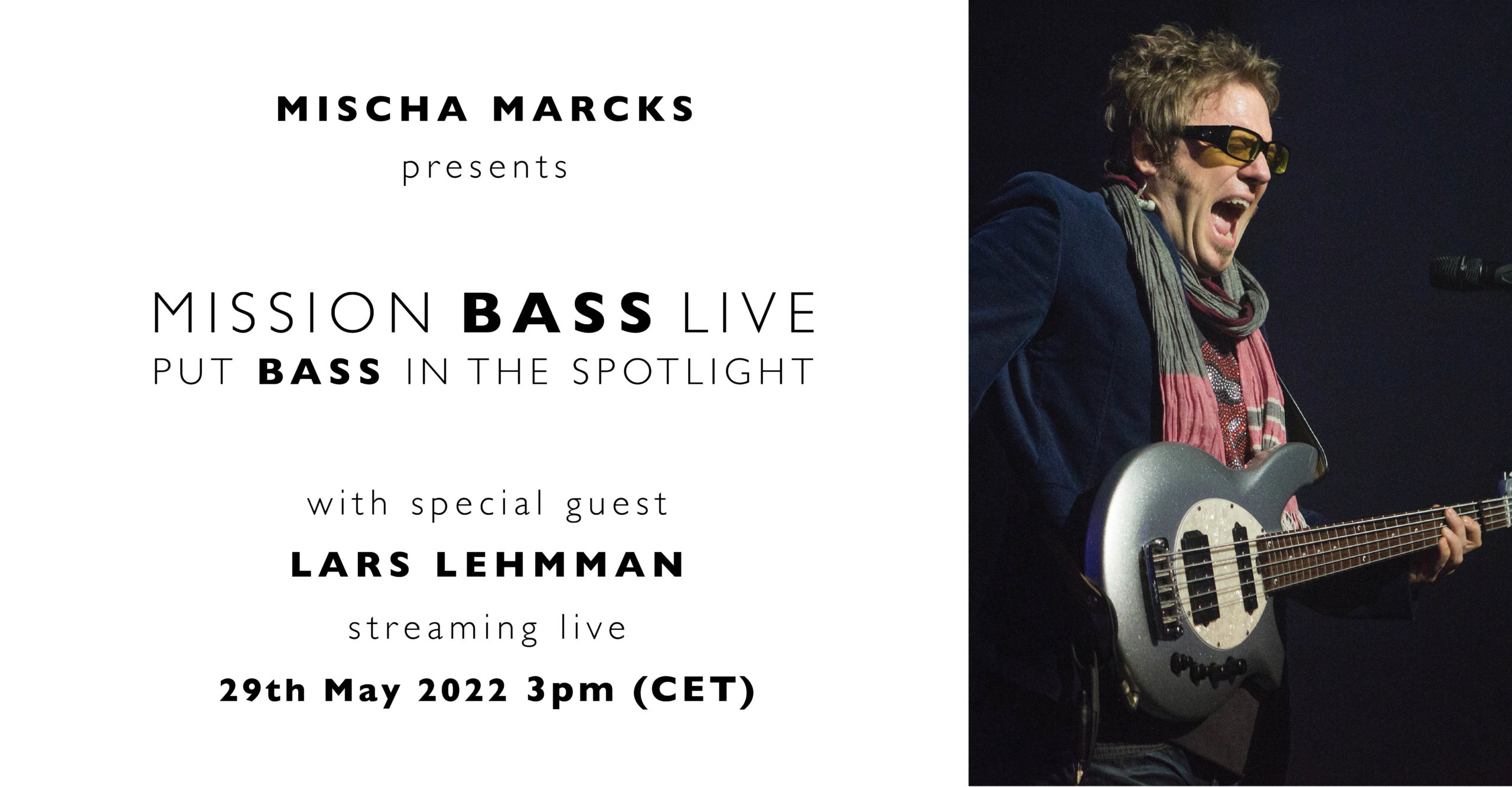 Mission bass live Mischa Marcks Lars Lehmann pat bateman solo bass education live streaming