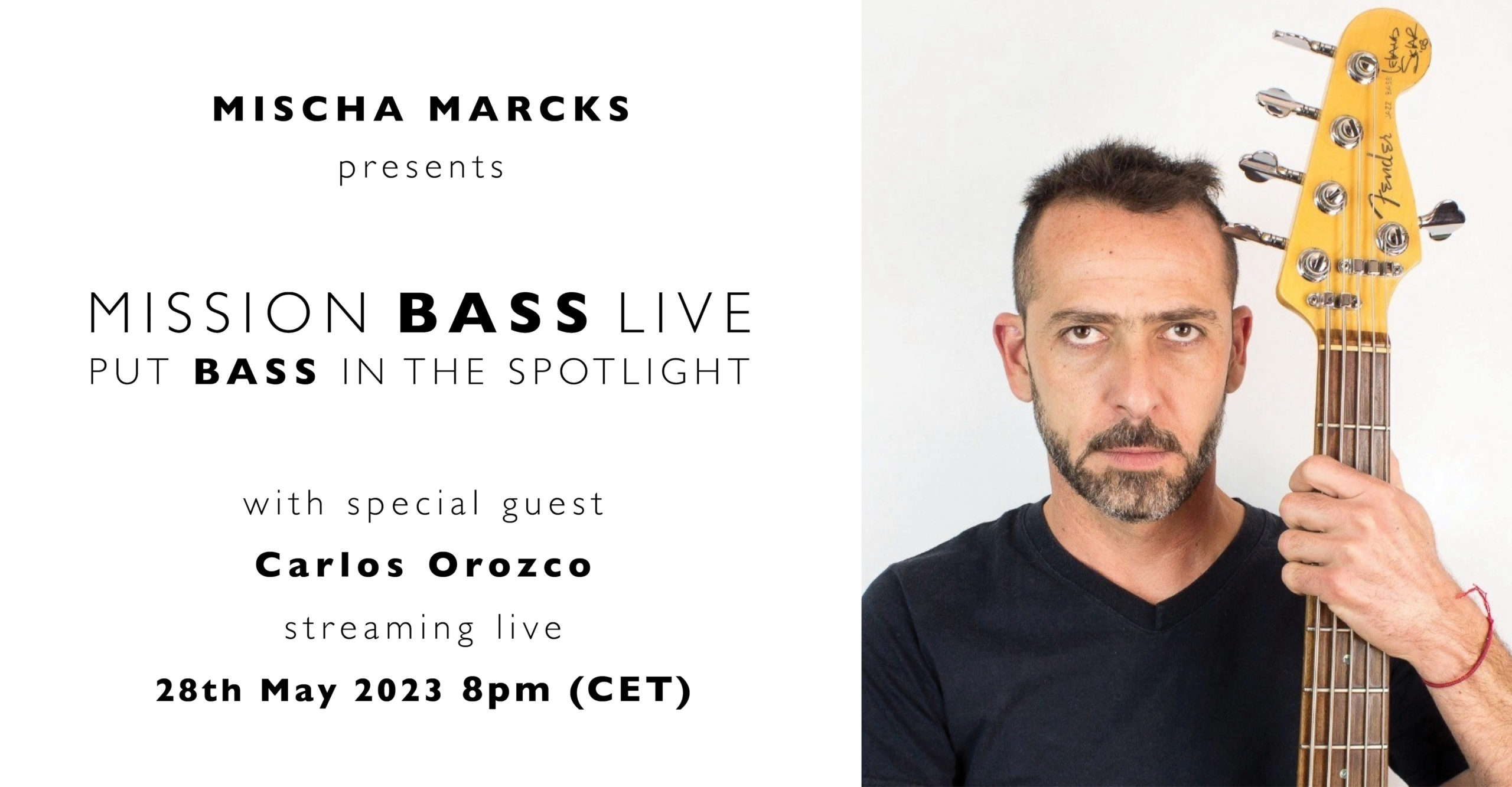 Mission bass live Josh Cohen Ariane Cap Magnus Sjöquist Karl Clews Alex Lofoco Edd Bateman Donald Waugh Tommy Lee Depp Lin Mischa Marcks Trip Wamsley Lars Lehmann Gzregorz Kosinski Omar Harb bakithi kumalo solo bass education live streaming michael manring mery's key